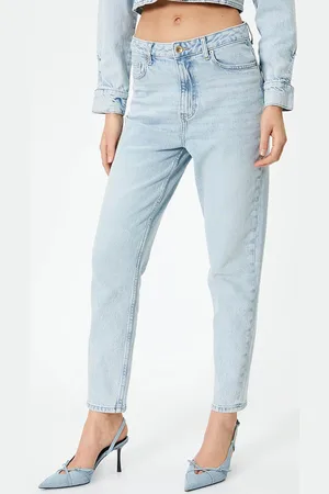 Koton Women Mid Rise Clean Look Light Fade Stretchable Jeans