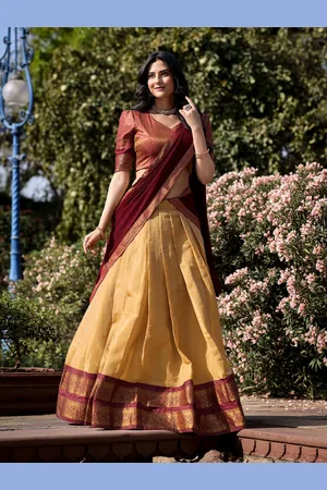 LOOKNBOOK ART Semi-Stitched Lehenga & Unstitched Blouse With Dupatta