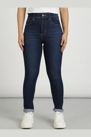 Lee Women Skinny Fit High-Rise Light Fade Clean Look Stretchable Jeans