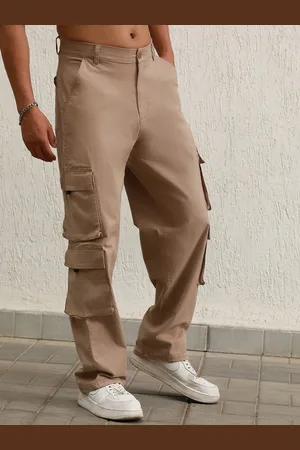 Hubberholme Men Relaxed Straight Leg Loose Fit Cotton Cargo Trousers