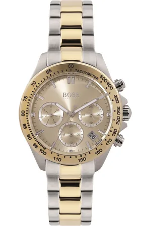HUGO BOSS Women Novia Embellished Dial & Stainless Steel Tachymeter Analogue Watch 1502618