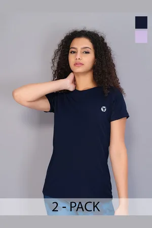 TECHNOSPORT Pack Of 2 Round Neck Sports T-shirt