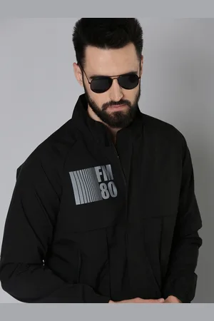 Flying Machine Men Black Typography Printed Tailored Jacket