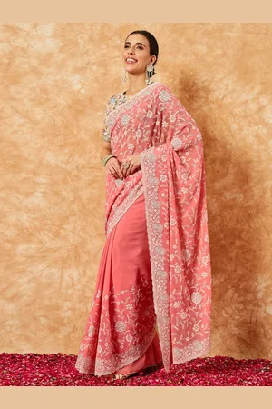 Chhabra 555 Women Ethnic Motifs Embroidered Saree With Blouse Piece