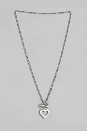 Tommy Hilfiger Classic Signature Heart Design Stainless Steel Necklace