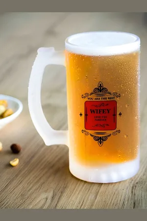 Indigifts Transparent Dishwasher Safe Beer Glass 470 ml