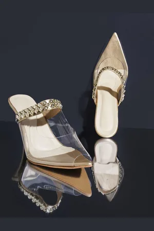 TRY ME Embellished Slim Heel Peep Toes