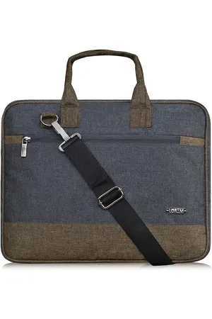 Lorem Unisex Khaki & Grey Textured Messenger Bag