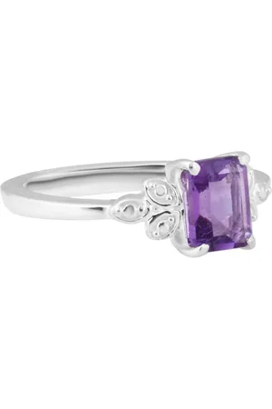 HIFLYER JEWELS 925 Amethyst Studded Finger Ring