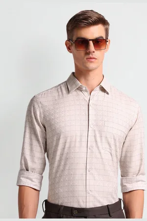 Arrow Slim Fit Tartan Checked Pure Cotton Formal Shirt