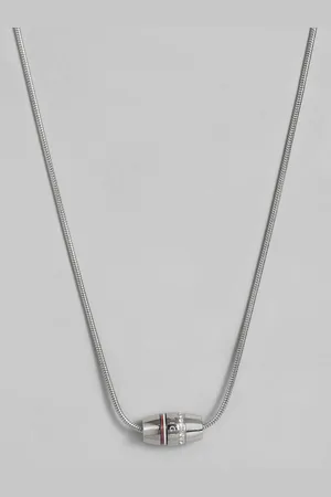 Tommy Hilfiger Mesh Charm Design Crystal Studded Necklace