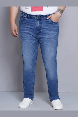 John Pride Men Plus Size Heavy Fade Stretchable Jeans