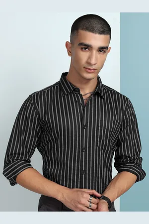 Highlander Men Regular Collar Full Sleeves Striped Shirt