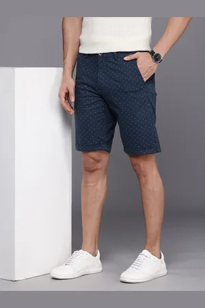 Louis Philippe Men Printed Slim Fit Chino Shorts