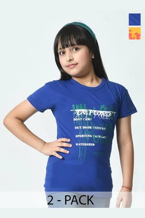 BAESD Pack of 2 Girls Printed T-shirt