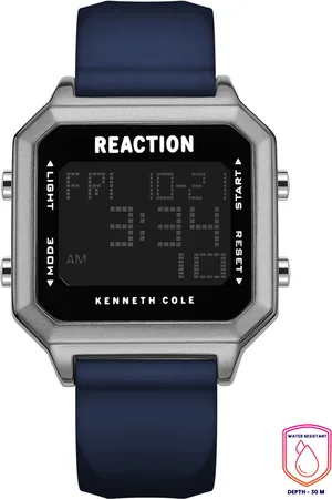 Kenneth Cole Unisex Black Dial & Blue Straps Digital Watch KRWGP9007802