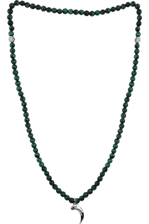 Police Men Green Beaded Chain with Pendant