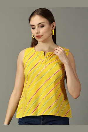 DIVINATION Women Striped Cotton Top