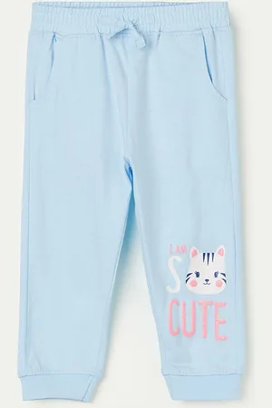 Lifestyle Girls Graphic Printed Pure Cotton Joggers