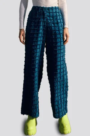 Muvazo Women Printed Comfort Wrinkle Free Trousers