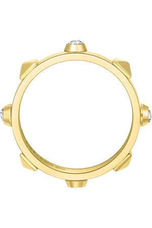 Police Gold-Plated Stone-Studded Finger Ring
