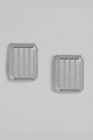 Tommy Hilfiger Silver Plated Stainless Steel Geometric Studs