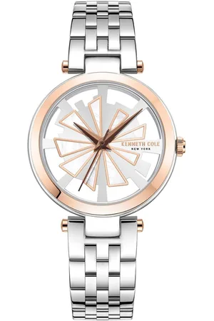 Kenneth Cole Women White Dial & Silver Toned Stainless Steel KCWLG2222901LD Analogue Watch
