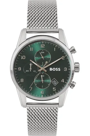 HUGO BOSS Men Skymaster Stainless Steel Bracelet Style Chronograph Watch 1513938