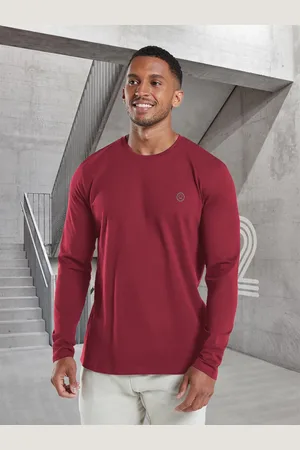 CHKOKKO Round Neck Long Sleeves Regular Fit T-shirt