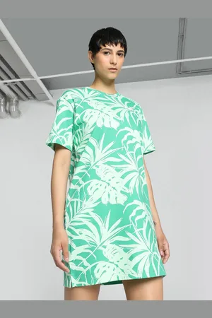 PUMA PALM RESORT Printed Cotton Relaxed Fit Dress