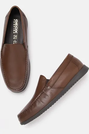 Geox Men Brown Leather Loafers