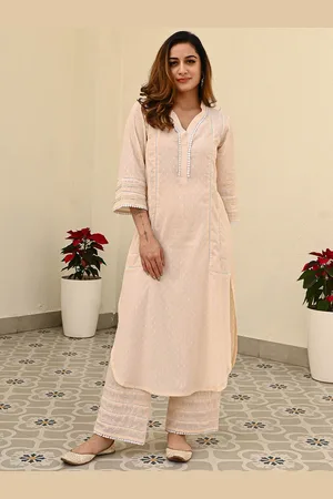 Bunaai Woven-Design Tunic With Trousers Co-Ords