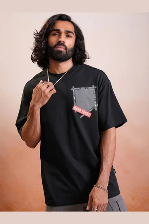 LocoMotive Premium Oversized Drop Shoulder Round Neck Half Sleeve T-Shirt
