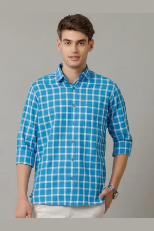 Linen Club Men Contemporary Slim Fit Tartan Checks Opaque Checked Casual Shirt