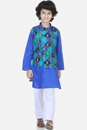 BownBee Boys Regular Kurta with Pyjamas Nehru Jacket