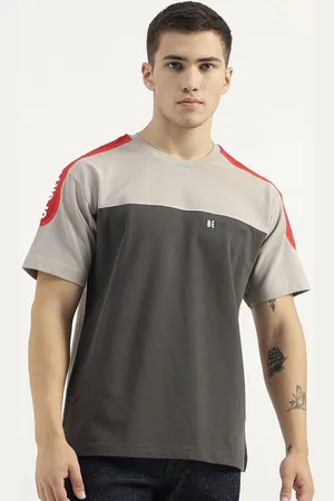 Benetton Men Colourblocked Pure Cotton Boxy T-shirt