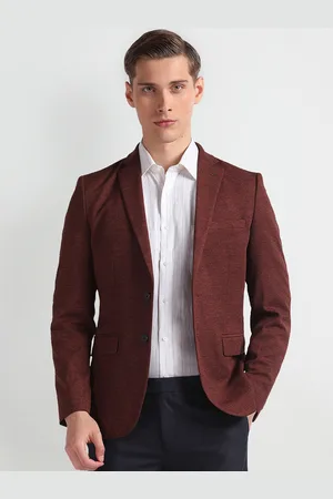 Arrow Slim-Fit Notched Lapel Collar Single-Breasted Formal Blazer