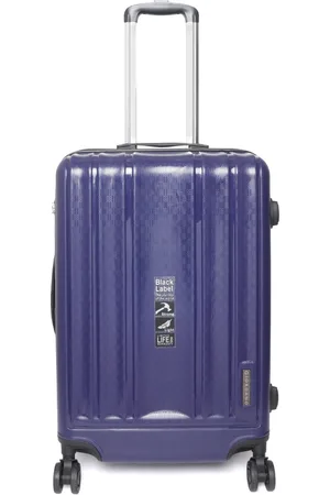 Giordano Unisex Blue Textured Large Trolley Suitcase
