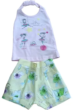 BAESD Girls Printed Top & Shorts Clothing Set