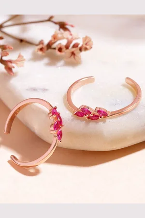 Zavya Women Rose Gold-Plated Toe Rings