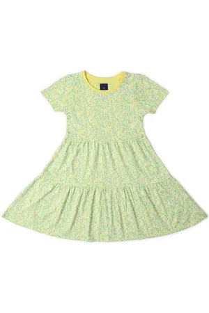 Allen Solly Girls Pure Cotton Floral Print Fit & Flare Dress