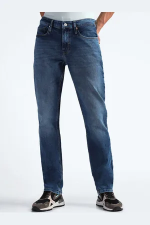 Flying Machine Men Straight Fit Heavy Fade Stretchable Jeans