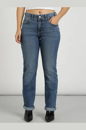 Lee Women Jane Straight Fit Mid-Rise Light Fade Stretchable Jeans