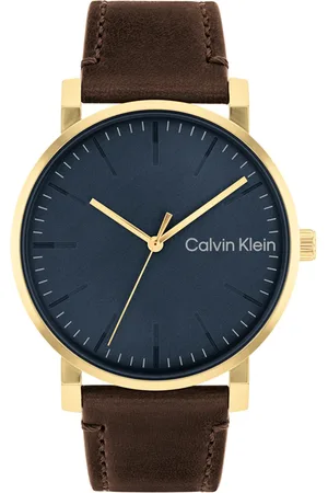 Calvin Klein Men Solid Dial & Leather Strap Analogue Watch 25200261