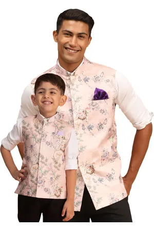 Vastramay Boys Floral Printed Nehru Jacket