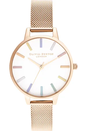 Olivia Burton Women Rainbow Bracelet Style Analogue Watch OB16RB24-White