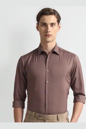 Arrow Slim Fit Twill Spread Collar Long Sleeves Formal Shirt