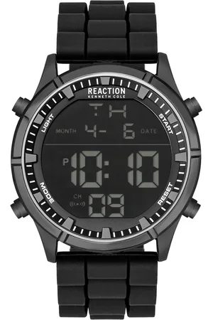 Kenneth Cole Men Black Dial & Black Bracelet Style Straps Digital Watch KRWGP2191103