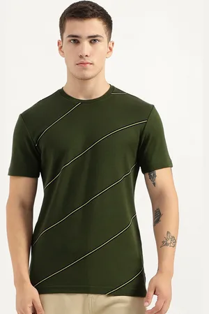 Benetton Men Printed Pure Cotton Raw Edge T-shirt