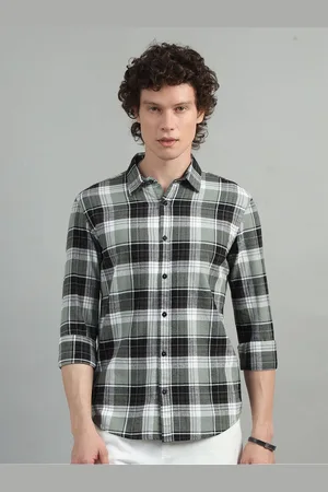 Bushirt Classic Tartan Checked Cotton Casual Shirt